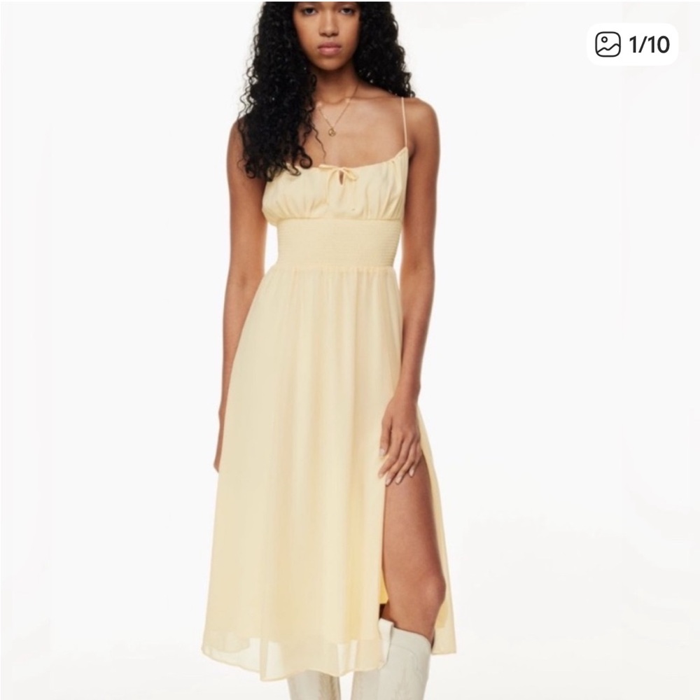 Aritzia Wilfred Genoa Slit Midi Dress